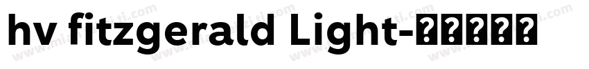 hv fitzgerald Light字体转换